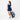 Woman holding a Sherpani Ciel Dolomite Duffle Luggage by top strap against white backdrop.   #color_dolomite