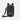 A Sherpani Camden Chromatic Black  Ultimate Backpack, front view showing various pockets and strap options on white backdrop.  #color_chromatic-black