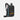 A Sherpani Camden Chromatic Black Ultimate Backpack, 3/4 view showing various pockets and strap options on white backdrop. #color_chromatic-black