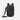 A Sherpani Camden Raven Black Ultimate Backpack, front view showing various pockets and strap options on white backdrop. #color_raven-black