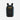 A Sherpani Crew Chromatic Black Travel Backpack, front view showing lockable zippers and different straps against a white background. #color_chromatic-black