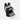 A Sherpani Crew Chromatic Black Travel Backpack, above view showing inside main and laptop pocket against a white background. #color_chromatic-black