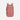 A Sherpani Crew Desert Pink Travel Backpack, front view showing lockable zippers and different straps against a white background. #color_desert-pink