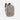 A Sherpani Crew Dune Travel Backpack, 3/4 view showing lockable zippers and the extender pocket against a white background #color_dune-tan
