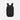 A Sherpani Crew Raven Black Travel Backpack, front view showing lockable zippers and different straps against a white background. #color_raven-black