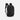 A Sherpani Crew Raven Black Travel Backpack, 3/4 view showing lockable zippers and different straps against a white background. #color_raven-black