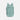 A Sherpani Crew Surf Blue Travel Backpack, front view showing lockable zippers and different straps against a white background. #color_surf-blue