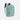 A Sherpani Crew Surf Blue Travel Backpack, 3/4 view showing lockable zippers and the extender pocket against a white background #color_surf-blue