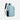 A Sherpani Getaway Surf Blue Travel Backpack, 3/4 view showing lockable zipper pocket and straps on a white background. #color_surf-blue