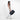 Woman holding a Sherpani Juno Chromatic Black Duffel Backpack by duffle straps against white backdrop. #color_chromatic-black