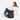Woman sitting with a Sherpani Sedona Chromatic Black Backpack against white background. #color_chromatic-black