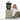 A woman sitting next to a Sherpani Meridian Luggage with a Sherpani Sedona Raven Black Backpack on top against white background. #color_ciao-print