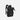 A Sherpani Sedona Raven Black Backpack, 3/4 view showing buckled pockets and straps on white background.   #color_raven-black