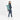 Woman wearing a Sherpani Sedona Surf Blue Backpack on her back against white background.  #color_surf-blue