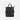 A Sherpani Tempest Carbon Black Convertible Tote, front view showing tote straps & front lockable pocket on white background.
 #color_carbon-black