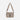 A Sherpani Ceara Dune Expandable Crossbody, front view showing two front pockets and adjustable strap on a white background. #color_dune-tan