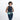 Woman wearing a Sherpani Hyk Surf Blue Hip Pack on her hip against white backdrop. #color_surf-blue