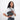 Woman wearing a Sherpani Mei Granite Anti-theft Travel Trio Crossbody against white backdrop.  #color_granite-grey