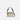 A Sherpani Mei Straw Beige Anti-theft Travel Trio Crossbody, front view showing lockable pockets on white backdrop.  #color_straw-beige