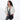 A woman holding a Sherpani Mina Raven Black Medium Crossbody Bag in her hands with short-strap attachment. #color_raven-black