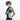 Woman wearing a Sherpani Rogue Surf Blue Mini Crossbody on her shoulder against white background.  #color_surf-blue