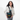 A woman wearing a Sherpani Sadie Chromatic Black Crossbody Bag against a white background.  #color_chromatic-black
