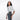 Woman wearing a Sherpani Simplicity Granite Anti-Theft Crossbody Wallet on her shoulder against white backdrop.  #color_granite-grey