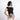 Woman wearing a Sherpani Simplicity Houndstooth Crossbody Wallet against white backdrop. #color_houndstooth-print