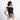 Woman wearing a Sherpani Simplicity  Houndstooth Anti-Theft Crossbody Wallet on her shoulder against white backdrop.  #color_houndstooth-print