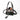 A Sherpani Skye Ciao Shoulder Bag shown with a smartphone, sunglasses, and wallet inside, and a key fob hanging from the front pocket on a white background. #color_ciao-print
