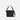 A Sherpani Vale Carbon Black Anti-theft Reversible Crossbody, front view showing folded over front on white background.  #color_carbon-black