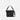A Sherpani Vale Carbon Black Anti-theft Reversible Crossbody, front view showing folded over front on white background.  #color_carbon-black