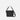 A Sherpani Viso Black Foldover Bag, front view showing folded over front on white backdrop.  #color_black