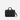 A Sherpani Jaunt Chromatic Black Garment Duffle, back view showing straps & luggage strap on white backdrop.    #color_chromatic-black