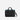 A Sherpani Jaunt Chromatic Black Garment Duffle, back view showing straps & luggage strap on white backdrop.     #color_chromatic-black