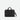 A Sherpani Jaunt Raven Black Garment Duffle, back view showing straps & luggage strap on white backdrop.    #color_raven-black