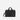 A Sherpani Jaunt Raven Black Garment Duffle, front view showing straps & lockable pocket on white backdrop.   #color_raven-black