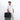A woman holding a Sherpani Jaunt Raven Black Garment Duffle on top Sherpani Meridian Carry-On Luggage on white backdrop. #color_raven-black