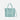 A Sherpani Jetsetter Surf Blue Travel Tote Bag, back view showing luggage strap and RFID pocket on white backdrop.  #color_surf-blue