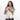 Woman holding a Sherpani Co-Pilot Straw Beige Travel Toiletry Case against white backdrop. #color_straw-beige