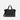A Sherpani Boston Carbon Black Anti-theft Weekender, front view showing front lockable zipper pocket against a white background. #color_carbon-black