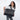 A woman holding a Sherpani Boston Granite Grey Anti-theft Weekender against a white background. #color_granite-grey