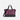 A Sherpani Boston Smoky Orchid Anti-theft Weekender, front view showing lockable pocket & strap options on white backdrop.  #color_smoky-orchid-pink